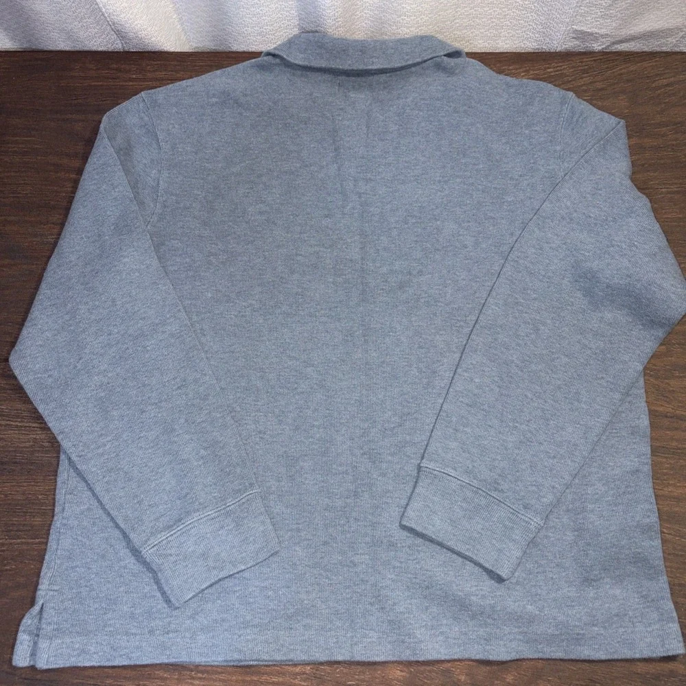 Polo Ralph Lauren Men's XL Quarter Zip Sweater Blue Cotton